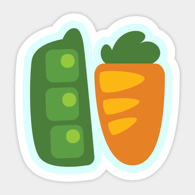 Peas n' Carrots Sticker by CozyKutie